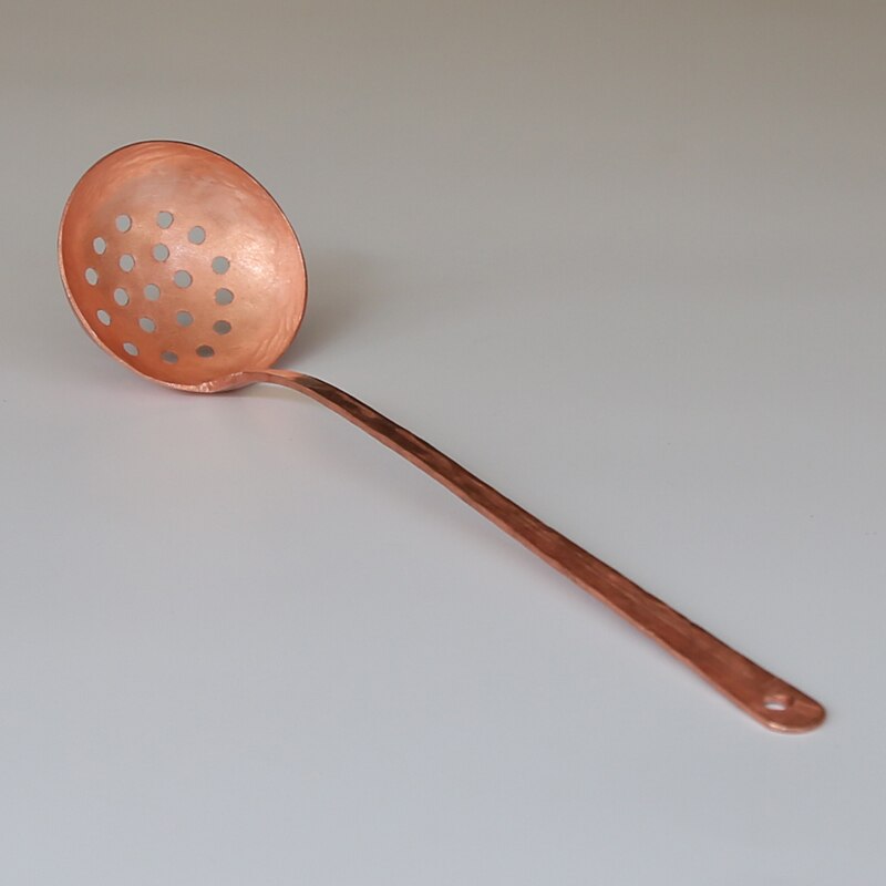 Pure Handleiding Koper Soep Rijst Lepel Kleine Handgemaakte Koperen Lekkage Lepel Vergiet Zeef Servies: 2 / S