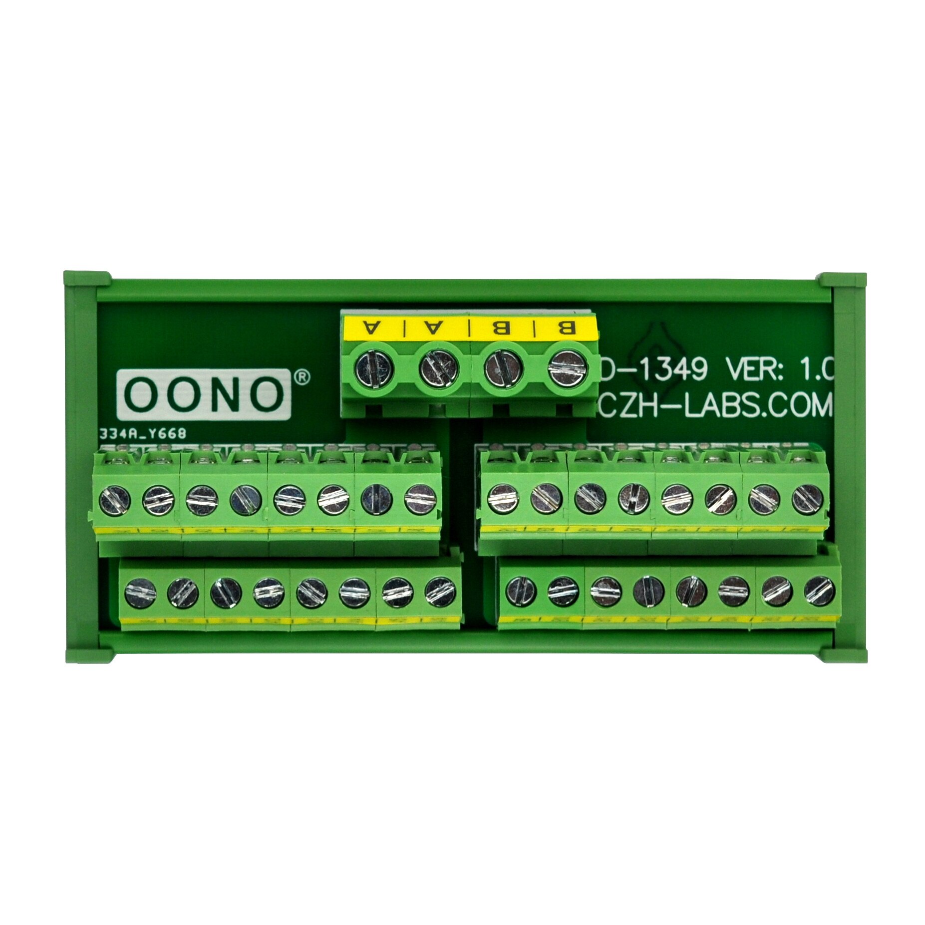 DIN Rail Mount 2x16 Position Screw Terminal Block Power Distribution Module