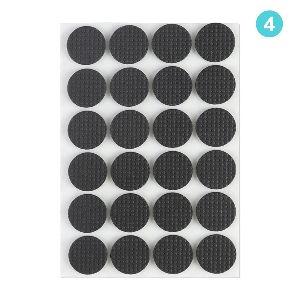 1 vel geometrische vorm zachte verdikking meubelpootbeschermers zelfklevend anti-geluid antislipmat vloerbeschermer stoelbevestigingen: 04