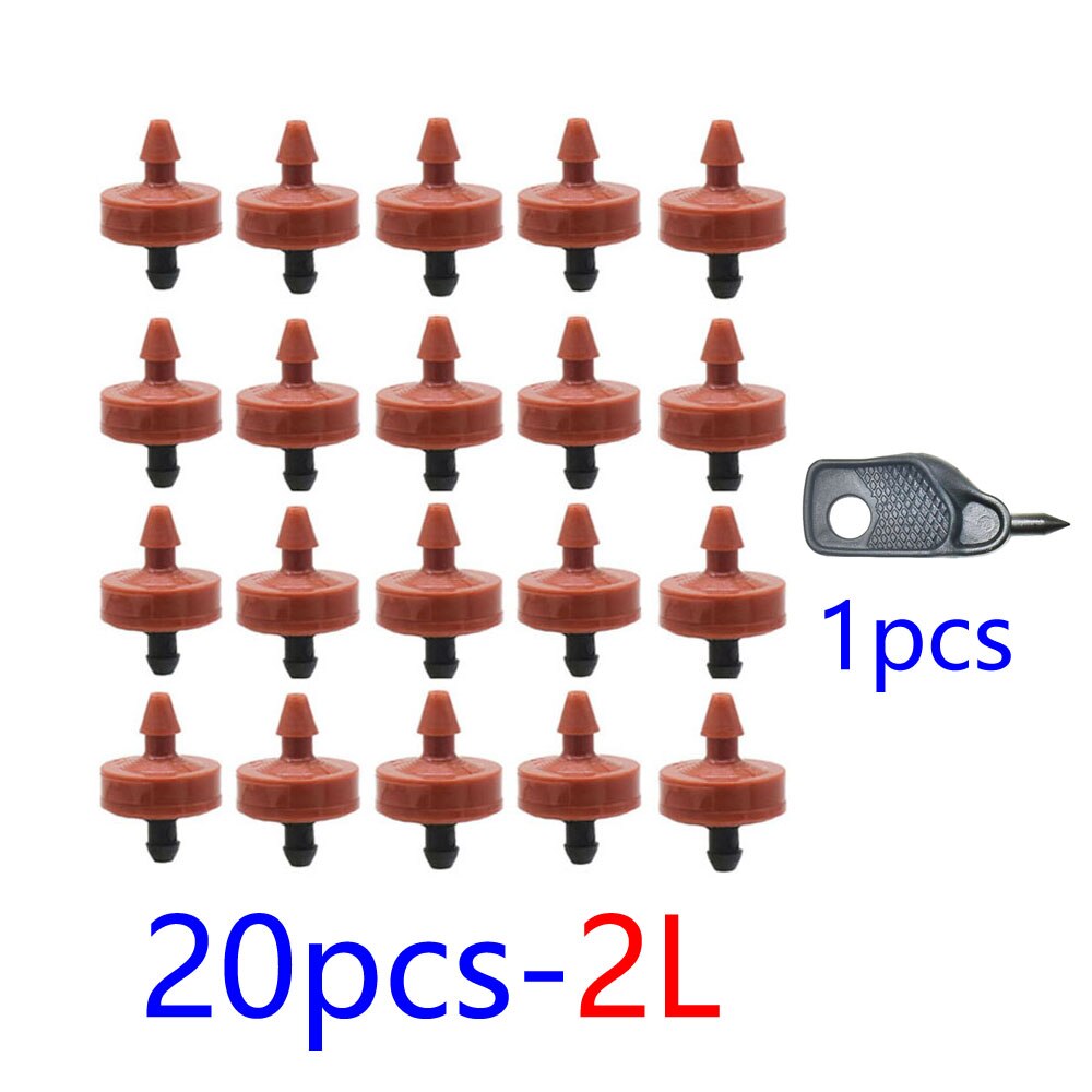 20Pcs 2L 4L 8L Steady Flow Dripper Automatic Pressure Compensation Regulataion In Dripper Garden Agriculture Drip Fittings: 2L-B