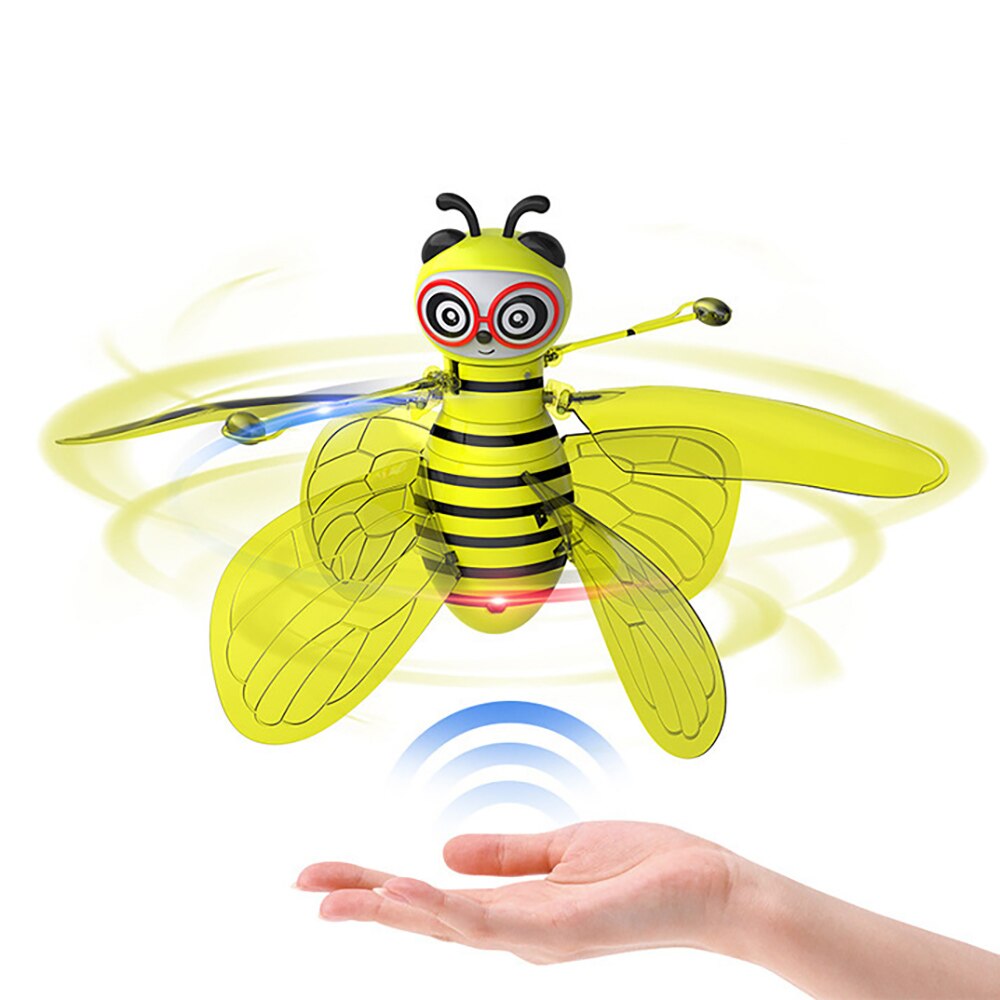 Electric Infrared Sensor Bee Flying Toys Hand Controlled Helicopter Suspension Infrared Sensing Aircraft Flying Suspended Toy