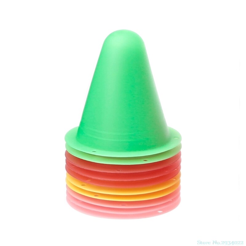 10 stück/set markierungshütchen für skateboards, rollfußball und fußballtraining, markierungsbecher