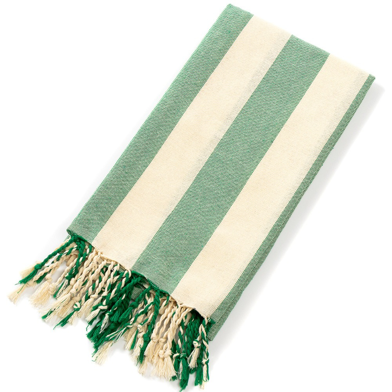 American Tassel Natural Beach Towels, Edged Striped Turkish Bath Towels, 21 Quick-drying Towels
