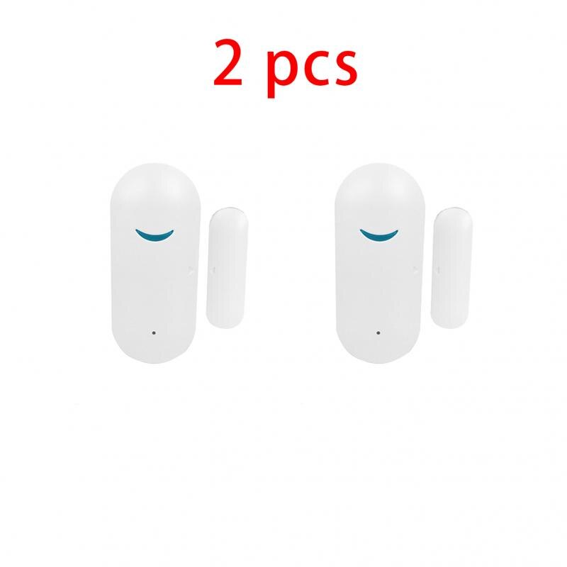 Tuya WiFi Door Sensor Smart Door Open / Closed Home Security Alarm Work with Alexa Google Home Detectors Magnetic Window Sensor: 2 pcs
