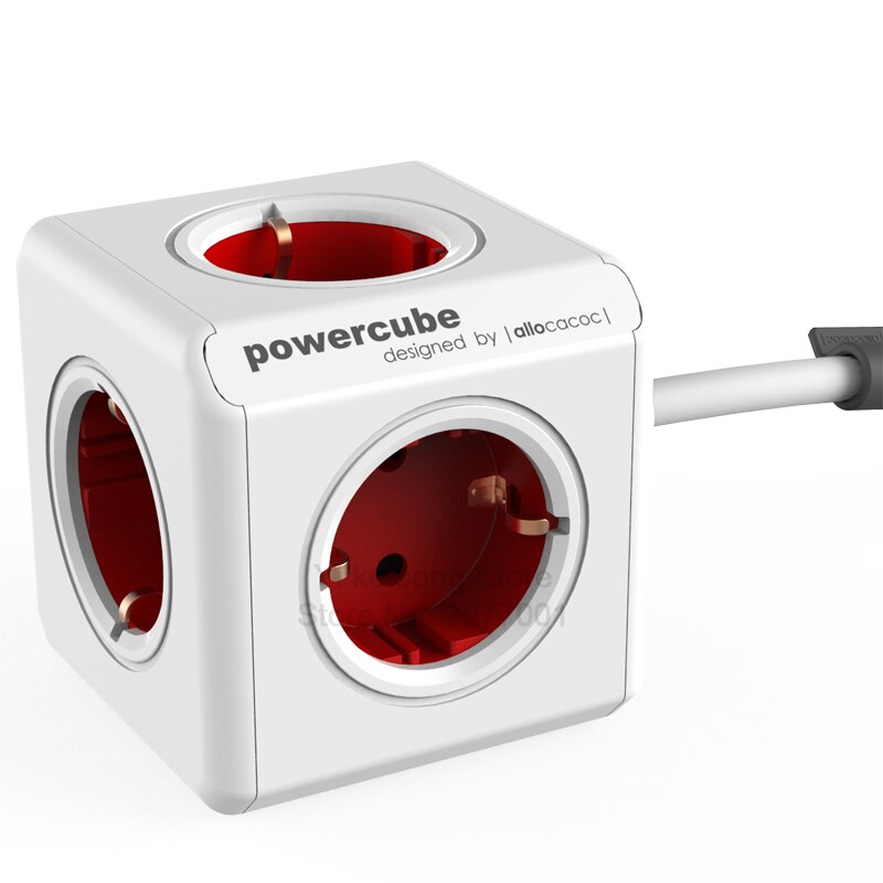 Allocacoc Power Strip - 5 Outlets - EU Plug - 3680W - 1.5m/3m Cable