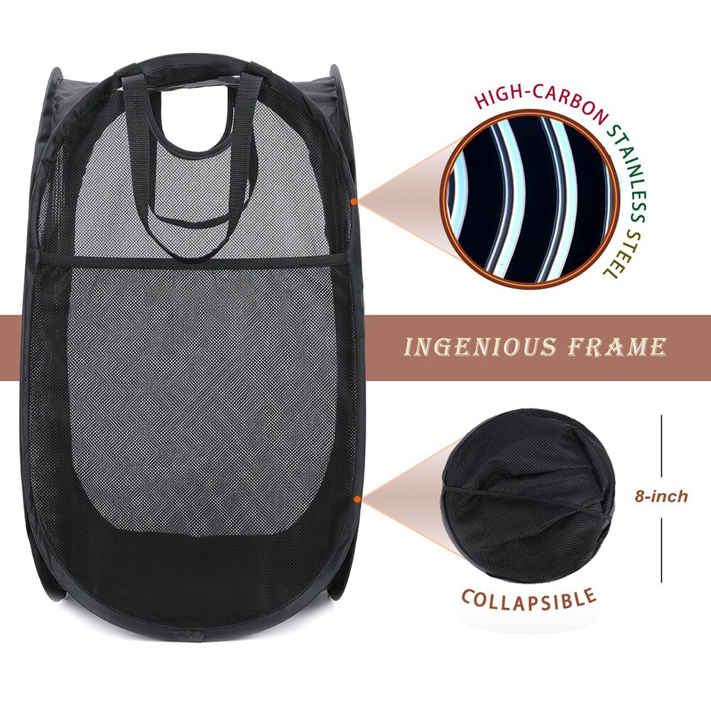 2pc Foldable Mesh Laundry Basket, Square Folding Laundry Basket, Square Laundry Basket, Classification Laundry Basket