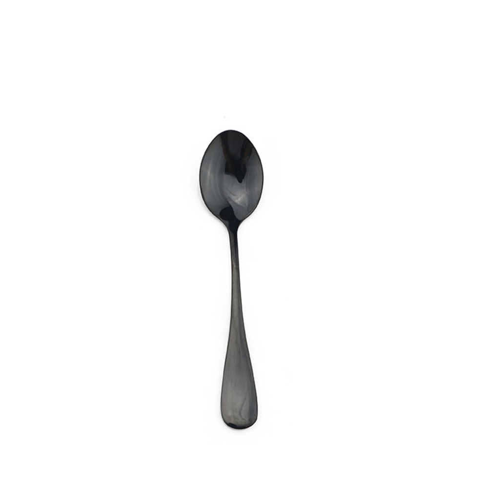 Zwarte Bestek Set Servies Set 304 Rvs Scherp Steak Mes Vork Theelepel Servies Set: Teaspoon