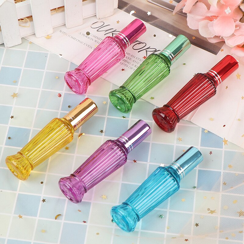 Mini bouteille de parfum en verre coloré de 15ml, épais, vide, emballage cosmétique, rechargeable
