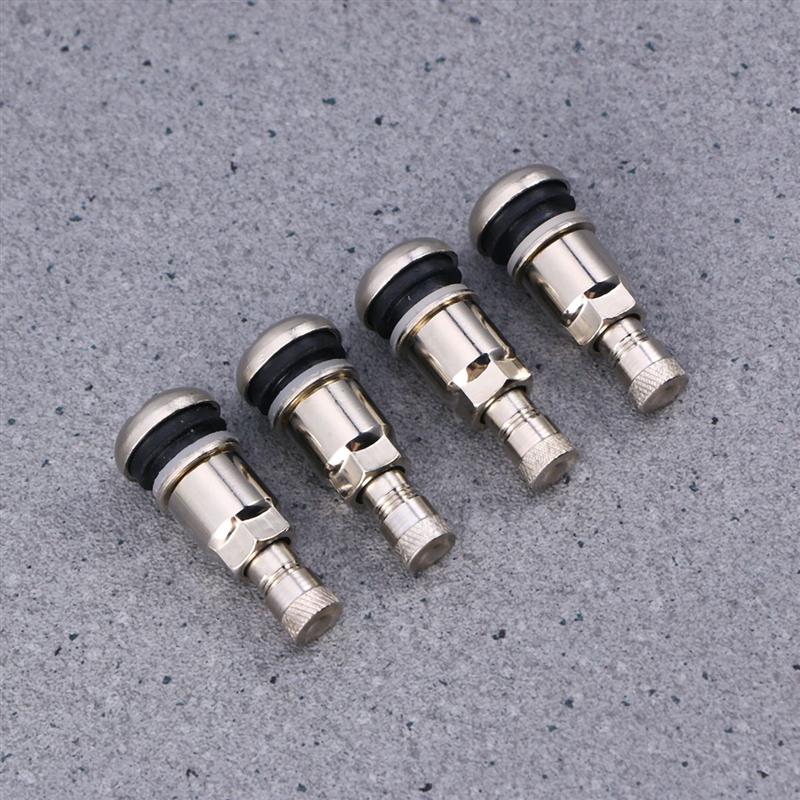 4 Stuks Auto Wiel Ventieldopjes Rvs Tire Klepstelen Voor Voertuig Banden Kleppen Tyre Stem Air Valve caps