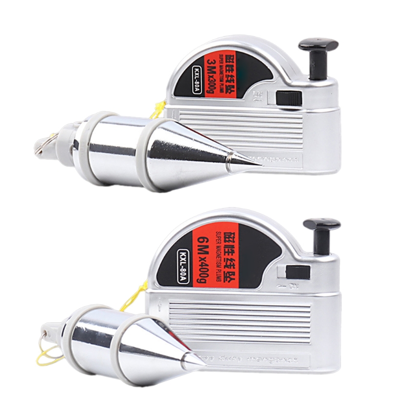 N0HB Practical Magnetic Plumb Bob Line Vertical Leveling Test Measuring Tool 6m Wear-resistant and Durable Nylon Thread
