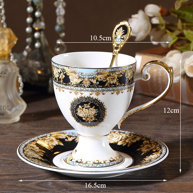 Europese Stijl Bone China Kopje Koffie Sets Creatieve Porselein Afternoon Tea Cup Party Hotel Melk Pot Home Decor Huwelijksgeschenken: A