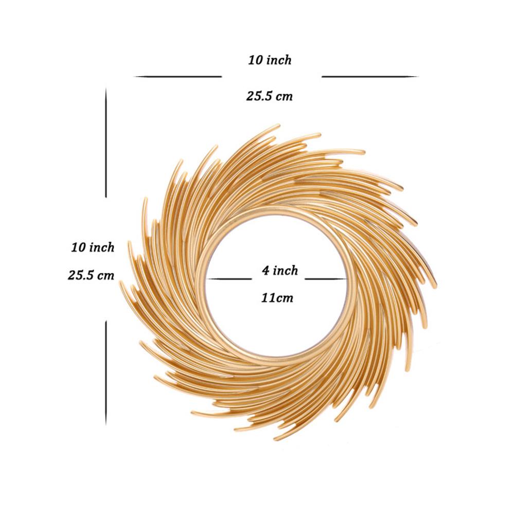Rotan Spiegel Innovatieve Art Decoratie Ronde Make-Up Spiegel Dressing Badkamer Nordic Primaire Kleur Rieten Muur Opknoping Spiegel