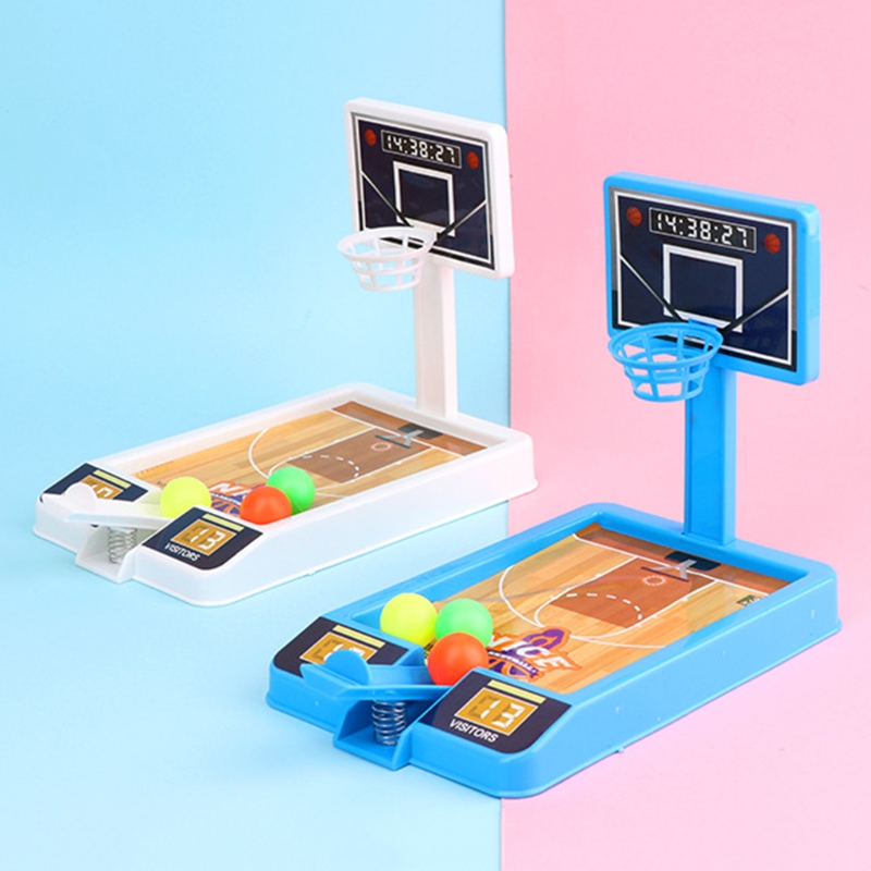 Assemble Mini Basketball Hoop Shooting Game Set with Balls for Indoor Desktop