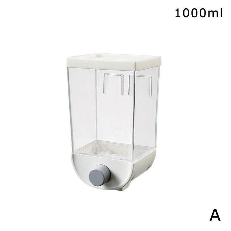 Boîte de rangement de céréales distributeur | Distributeur de farine d'oalosa, conteneur mural de stockage de grains, réservoir de céréales Gadgets cuisine H7K1 de 1000ml/1500ml: A