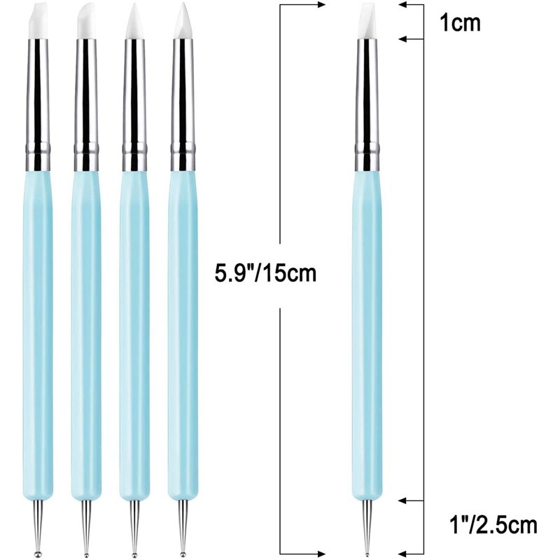 BMBY-10Pcs Silicone Clay Sculpting Tool, Modeling Dotting Tool & Pottery Craft Use for DIY Handicraft