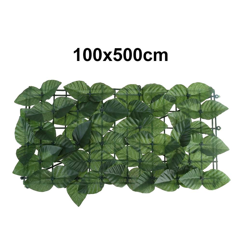 1x5m Plant Wall Artificial Lawn Backyard Grass Hedge Expandable Faux Privacy Garden Fence for Garden Outdoor Exterior Wall Decor