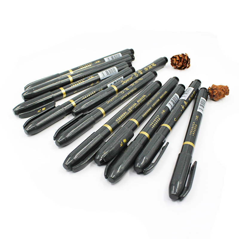 3PCS Different Shape plastic Calligraphy Pen Soft Brush Pen Multi Function Pen Office School Writing Tools signature pen