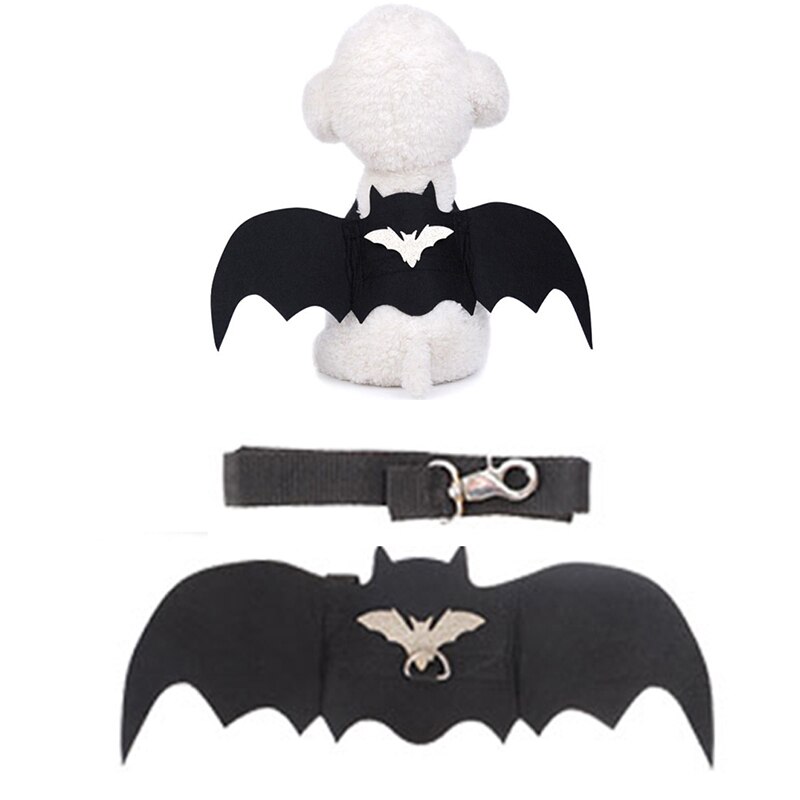 Søte flaggermus vinger for kjæledyr hund katt kostymer halloween jul cosplay klær morsomme xmas edderkopp kle opp kjæledyr tilbehør