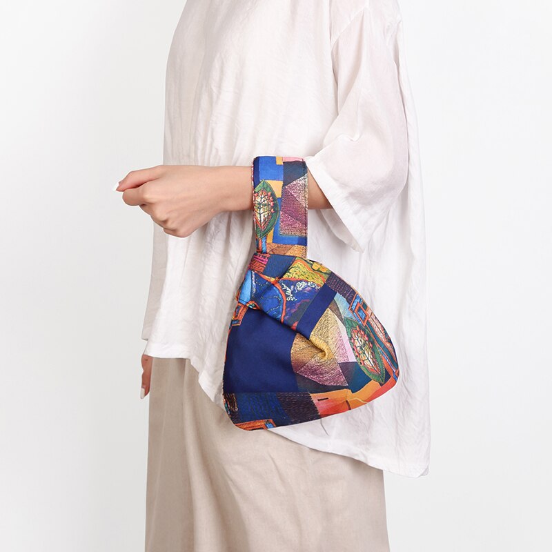 Japonês Mini Nó Portátil Saco De Pulso Das Mulheres Saco De Alça Superieure Simples Bolsas Saco De Compras À Prova dwaterproof