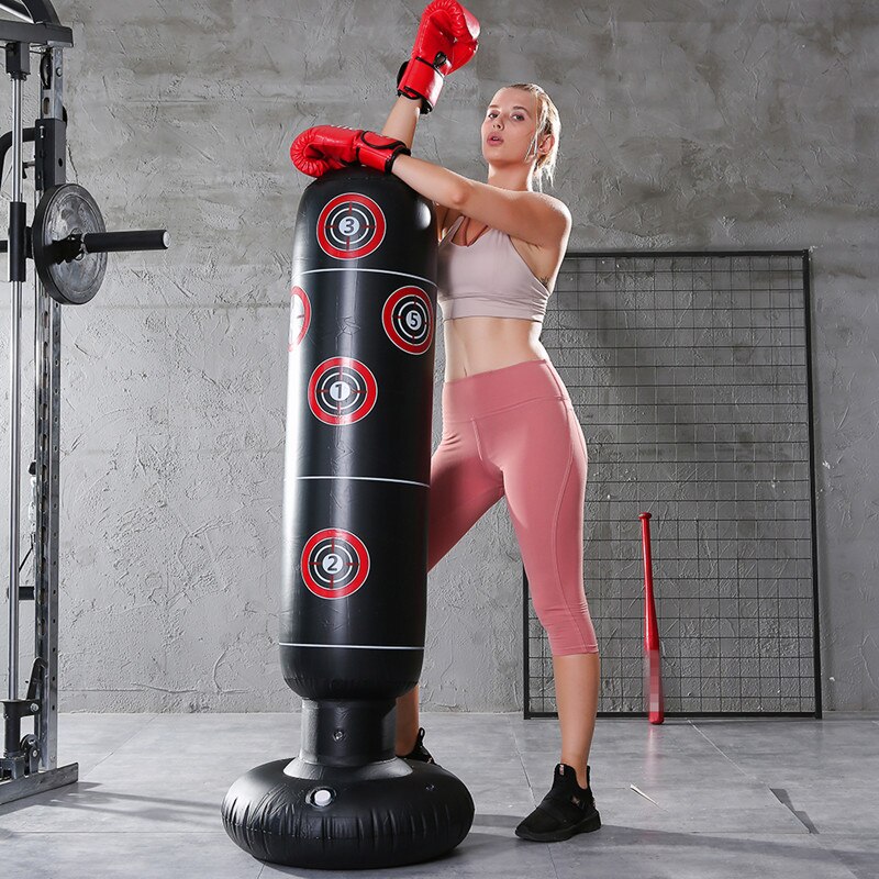 Inflatable Boxing Bag Water Base Punching Standing Sandbag Sports Fitness Pressure Relief Body Building Equipment