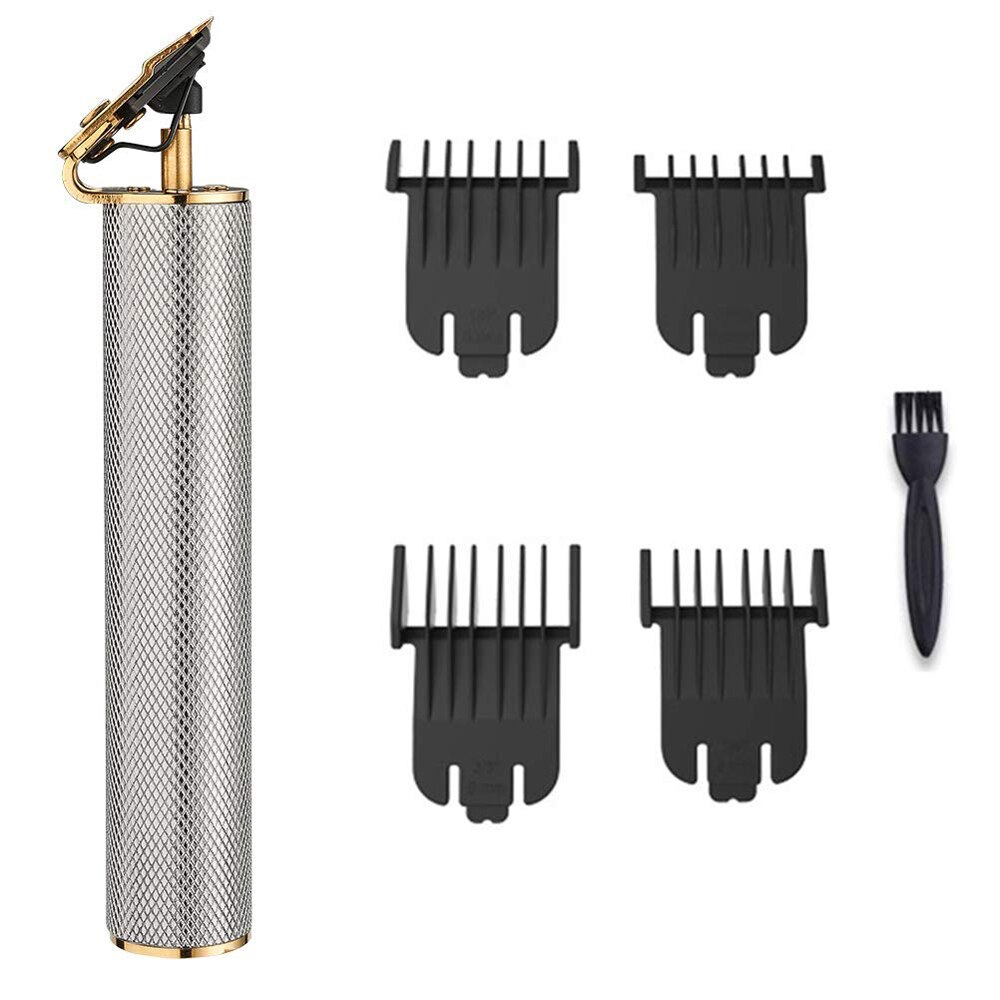 Cordless Electric Hair Clipper Rechargeable Shaver Beard Trimmer Hair Trimmer Beard Razor Hairdresser 0mm T-Blade: 287 gray