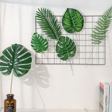 1 stk kunstige planter grønne skildpadde blade jern blade have boligindretning buket mexicansk efterårsdekor kunstgræs plante