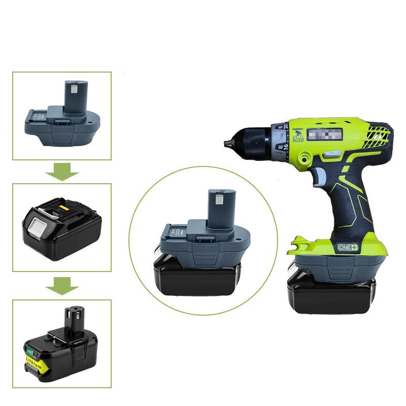 Ryobi 18v mt20 rnl batteri omformer adapter til makita 18v li-ion batteri brukt konvertere til roybi 18v verktøy batteri
