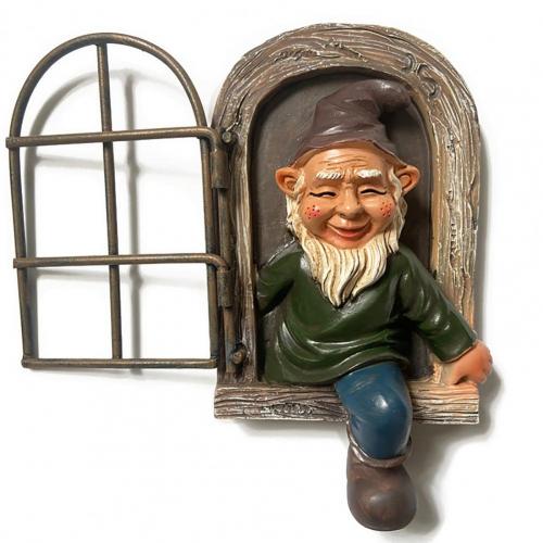 1Pc Tuin Decoraties Gnome Model Beeldje Smooth Mooie Delicate Gnome Standbeeld Voor Festival Home Decor: Default Title