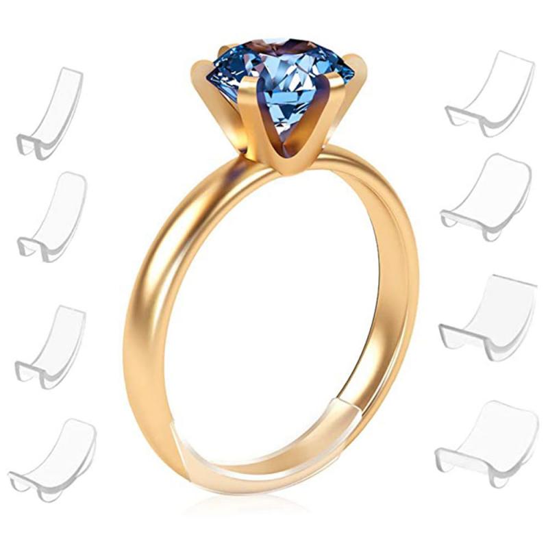 Ajusteur de taille de bague Invisible, transparent, bijoux, réducteurs, garde, 8 pièces