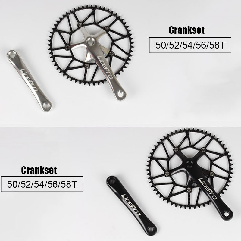 Litepro Bici Pieghevole 170 millimetri Guarnitura 130bcd Catena di Riciclaggio Della Bicicletta-anelli Manovella Set 50-58t