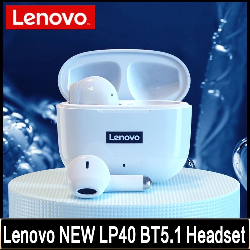 Lenovo LP40 XT82 XT92 XT96 Bluetooth 5.1 słuchawki bezprzewodowe słuchawki HiFi Stereo Bass sterowanie dotykowe zestaw słuchawkowy do gier z mikrofonem