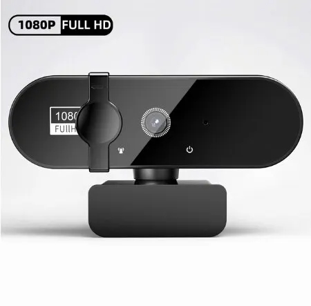 4k webcam 1080p mini câmera 2k full hd webcam com microfone 30fps usb web cam para foco automático pc portátil câmera de gravação de vídeo: Preto