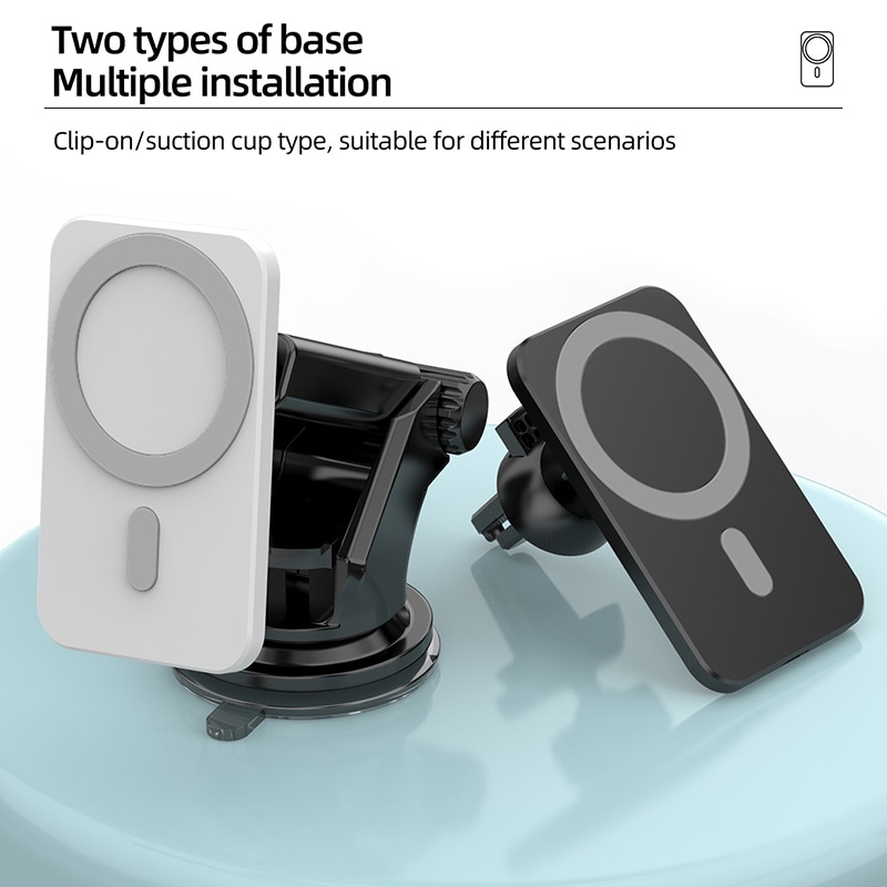 15W Magnetische Wireless Car Charger Mount Stand Voor Iphone 12 Pro Max Qi Snel Opladen Magsafing Draadloze Oplader Auto telefoon Houder