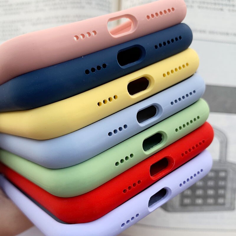 Silicone Case For IPhone 12 11 Pro XS Max XR X Case For Apple IPhone 7 8 Plus SE 2020 360 Official Full Cover Original