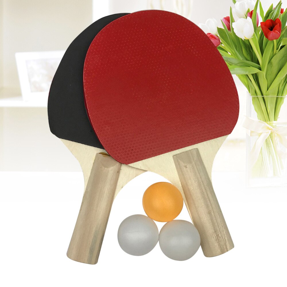 1 Set Tischtennis Schläger Professionelle Tragbare Gummi Konfrontiert-Pong Schläger Set Pong Paddle für Sport