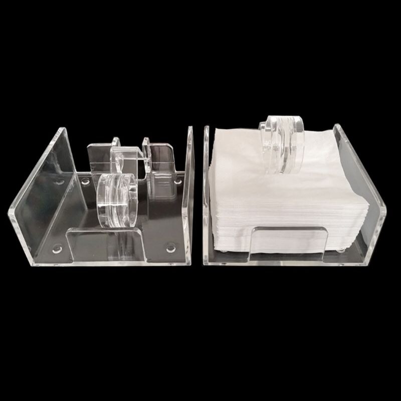 Vierkante Helder Acryl Cocktail Servethouder Papier Serviette Dispenser Tissue Doos Bar Caddy Voor Eettafel Hotel Home Decor