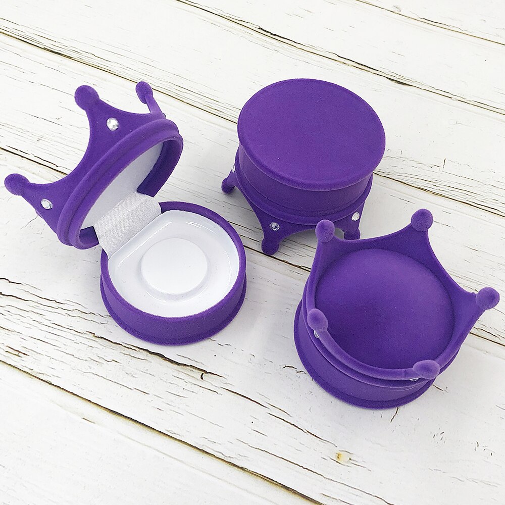 Mink Eyelashes Packaging Boxes Luxury 5D Mink Lashes Crown Case Beauty 3D False Eyelash Extension Box Vendors Makeup: 1pcs Purple Box