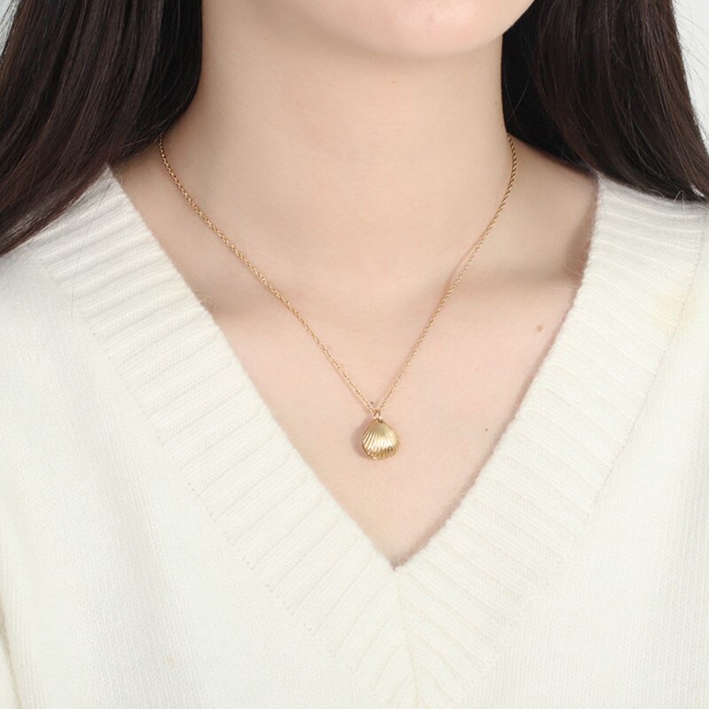 Korte Hart Ketting Choker Voor Vrouwen Gouden Ketting Ketting Hanger Sieraden Vrouwelijke Seashell Ketting ketting kolye collares