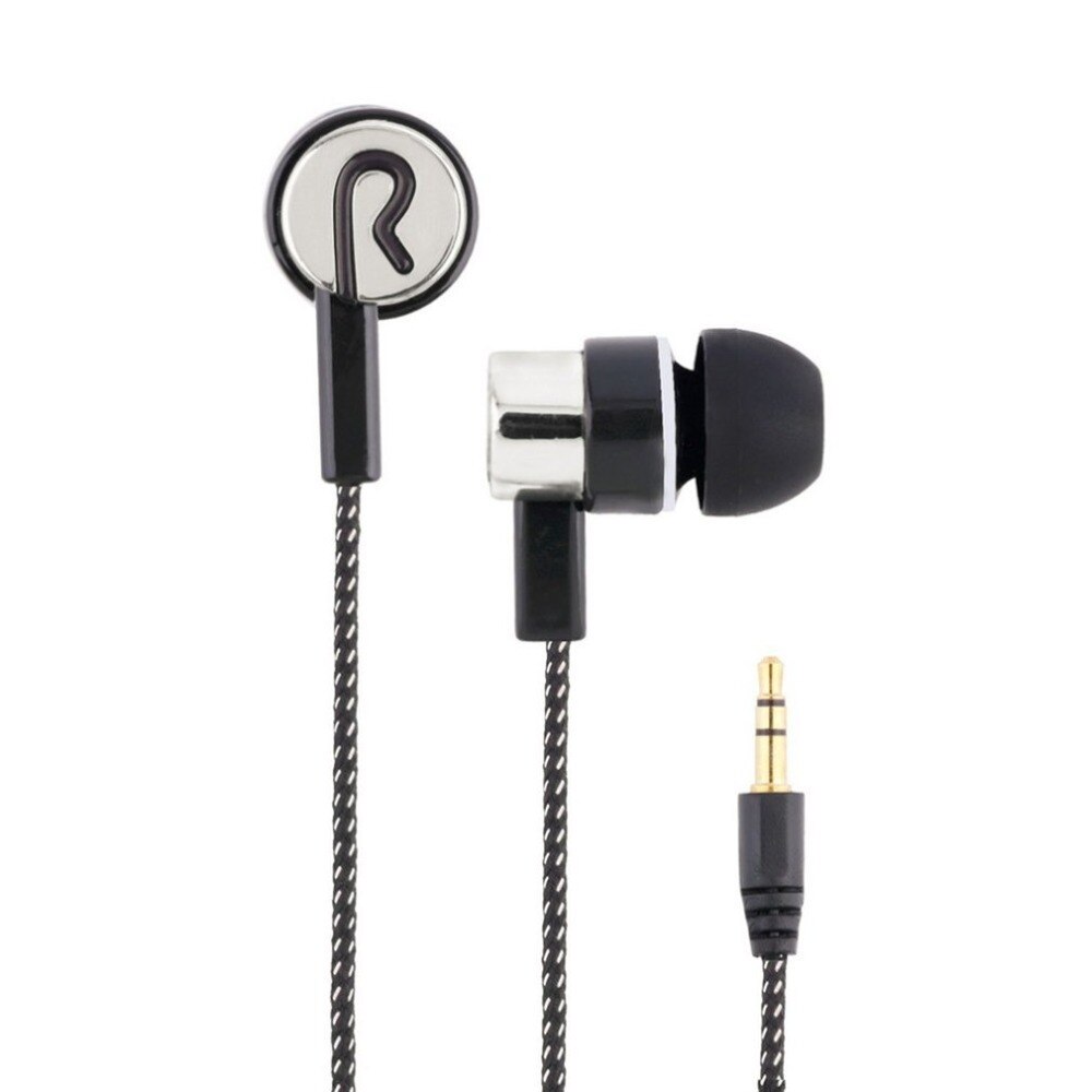 Oortelefoon Gevlochten Bedrading Super Bass In Ear Music Oortelefoon HIFI Stereo Oordopjes Geluidsisolerende Sport Koptelefoon Met Microfoon