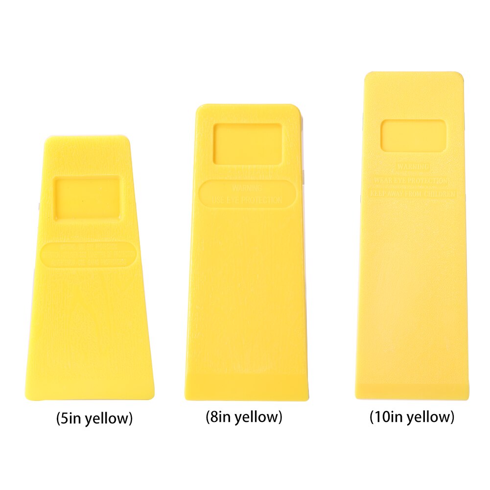 5/8/10 inch Plastic Tree Felling Wedge Felled Chock Cutting Spiked Wedge Woodcutting Tool for Logging Cleaving Chainsaw Yellow