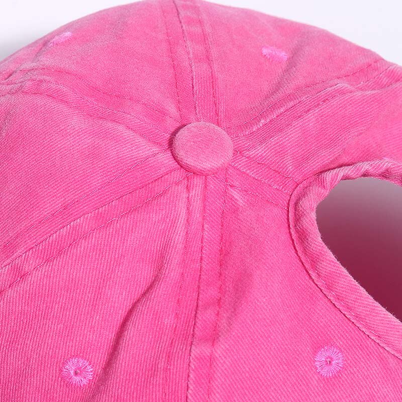 Paardenstaart Baseball Cap Vrouwen Mesh Baseball Hoeden Zomer Strand Cap Effen Kleur Snapback Meisje Zon Hoeden Met Gat Outdoor Sport cap