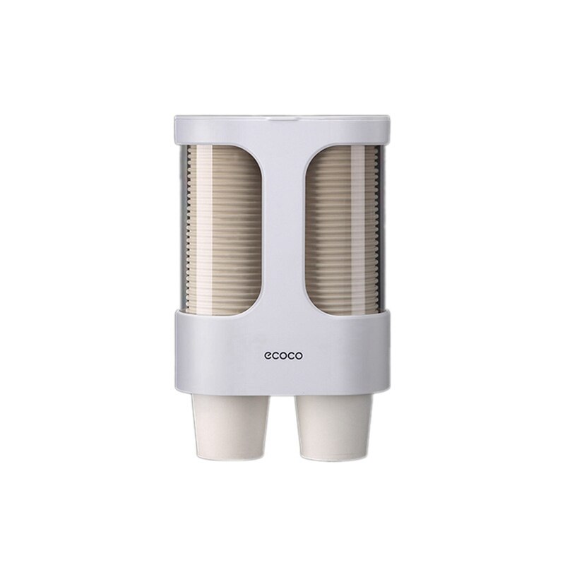 Distributeur De Gobelets En Papier Mural, Porte-gobelet Adhésif En Plastique, Type Nervure, Tasse Anti-poussière, évalué Pour La Cuisine Et Le Bureau, 1 Pièce, 2 Pièces, 3-5oz