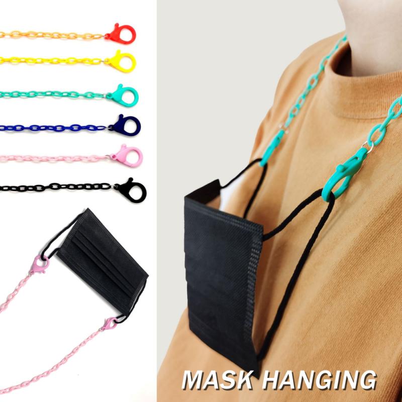 Face Mask Hanging Rope Necklace Mask Lanyard Mask Hanging Rope Storage Hook Holder Traceless Antilost Ear Hanging Rope Two Hooks