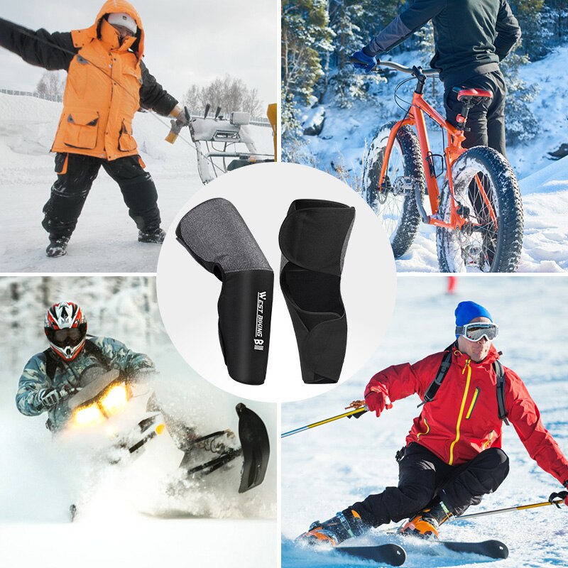 WEST BIKING Winter Cycling Leg Warmer Windproof Warm Leg Protector High Elastic Skiing Hiking Walking Bike Sports Snow Gaiters