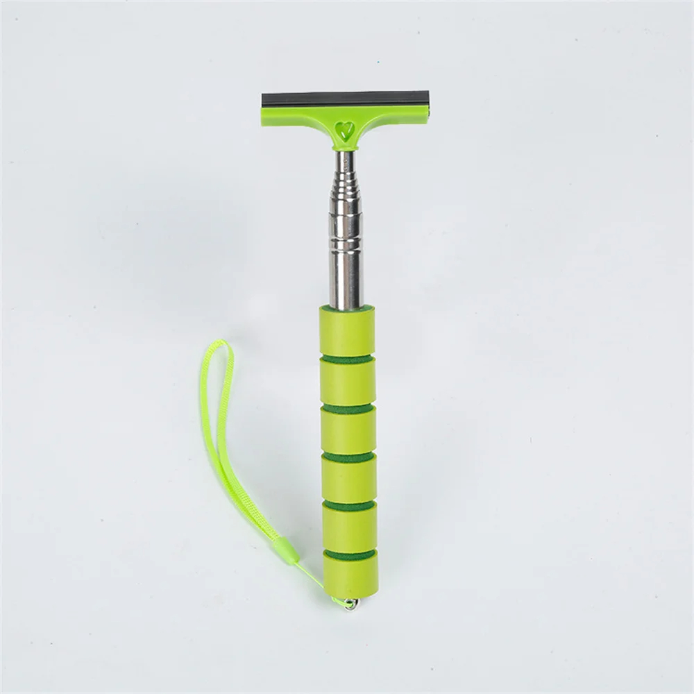 2-in-1 einziehbarer tragbarer Wischer: Perfekt zum Reinigen von Auto-Rückspiegeln, Tankstellenfenstern, Duschgläsern und Windschutzscheiben!: Grün