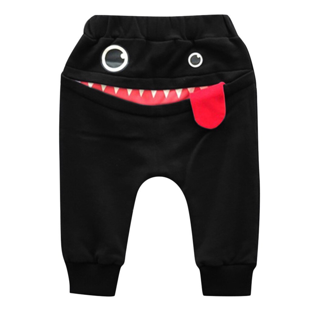 La ropa de los niños pantalones bebés, niños niñas de dibujos animados lindo tiburones lengua pantalones Harem Pantalones ropa