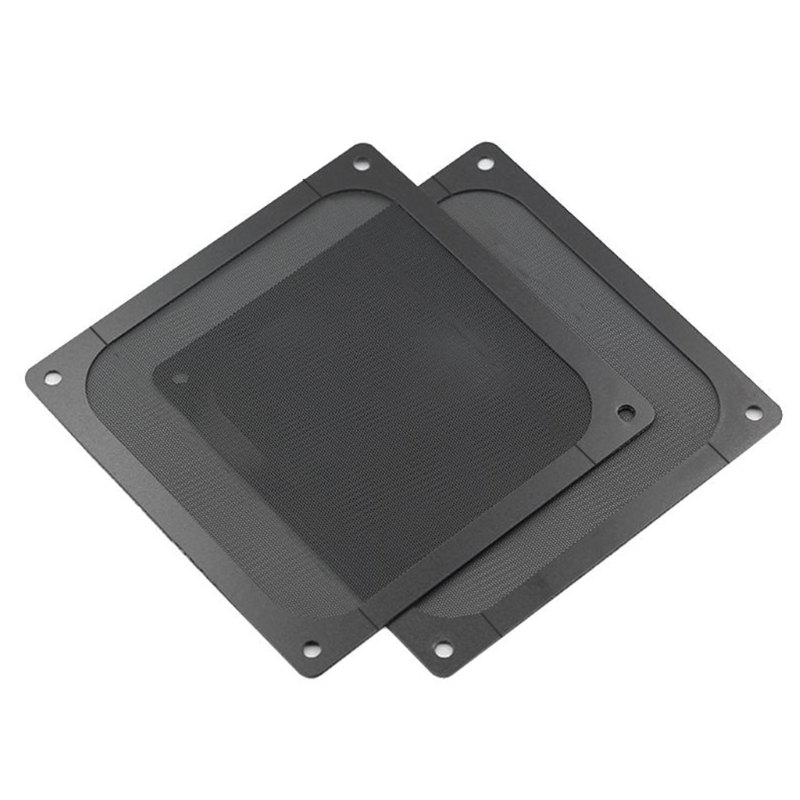 B0KA PVC Cooling Fan Dust Filter 12cm/14cm Desktop Computer Industrial Fan Filter Cover Dustproof Magnetic Net with Holes
