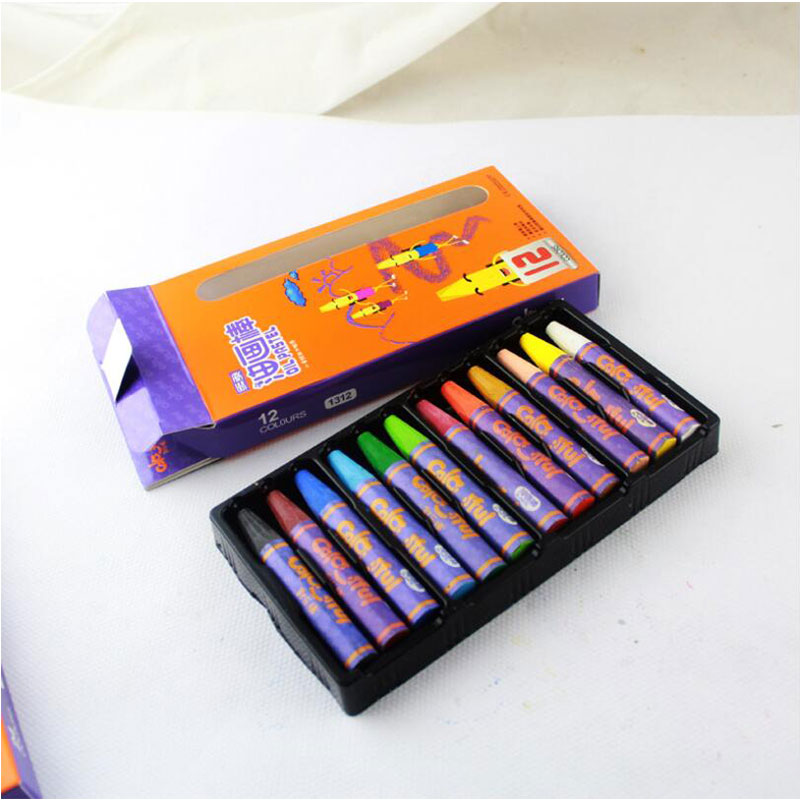 12 Colors Pencils Wax Caryon Set Painting Oil Pastel Pencil For School Children Drawing Sketch Art Supplies Coloring Pencils