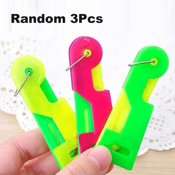 1/3Pcs Automatic Sewing Needle Threader Sewing Use Elderly Guide Needle Thread Tools Sewing Accessories: light green