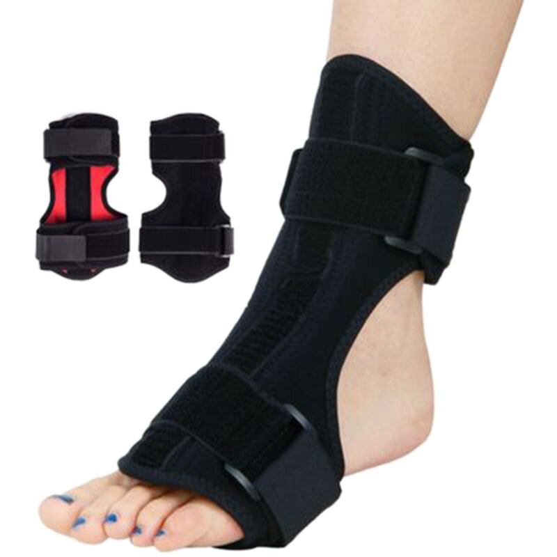 Mayitr orthèse de chute de pied réglable en aluminium cheville fasciite plantaire soutien jour et nuit pour hommes femmes soulagement de la douleur au talon